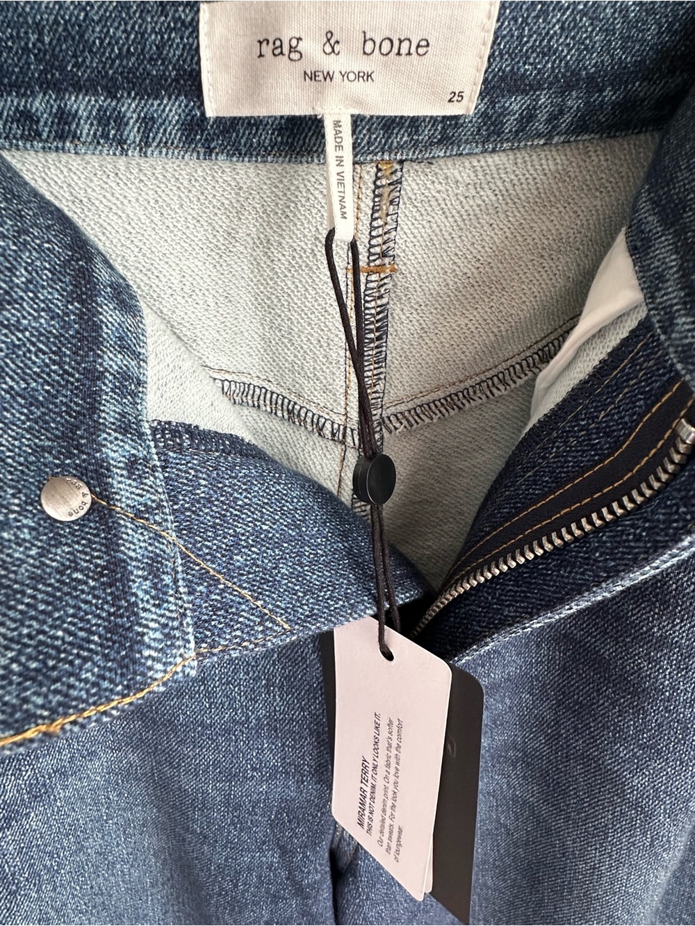 Rag & Bone Miramar Sofie Terry Wide Leg Jean Size 25 Sweatpant Venice NWT $258 - Picture 7 of 8